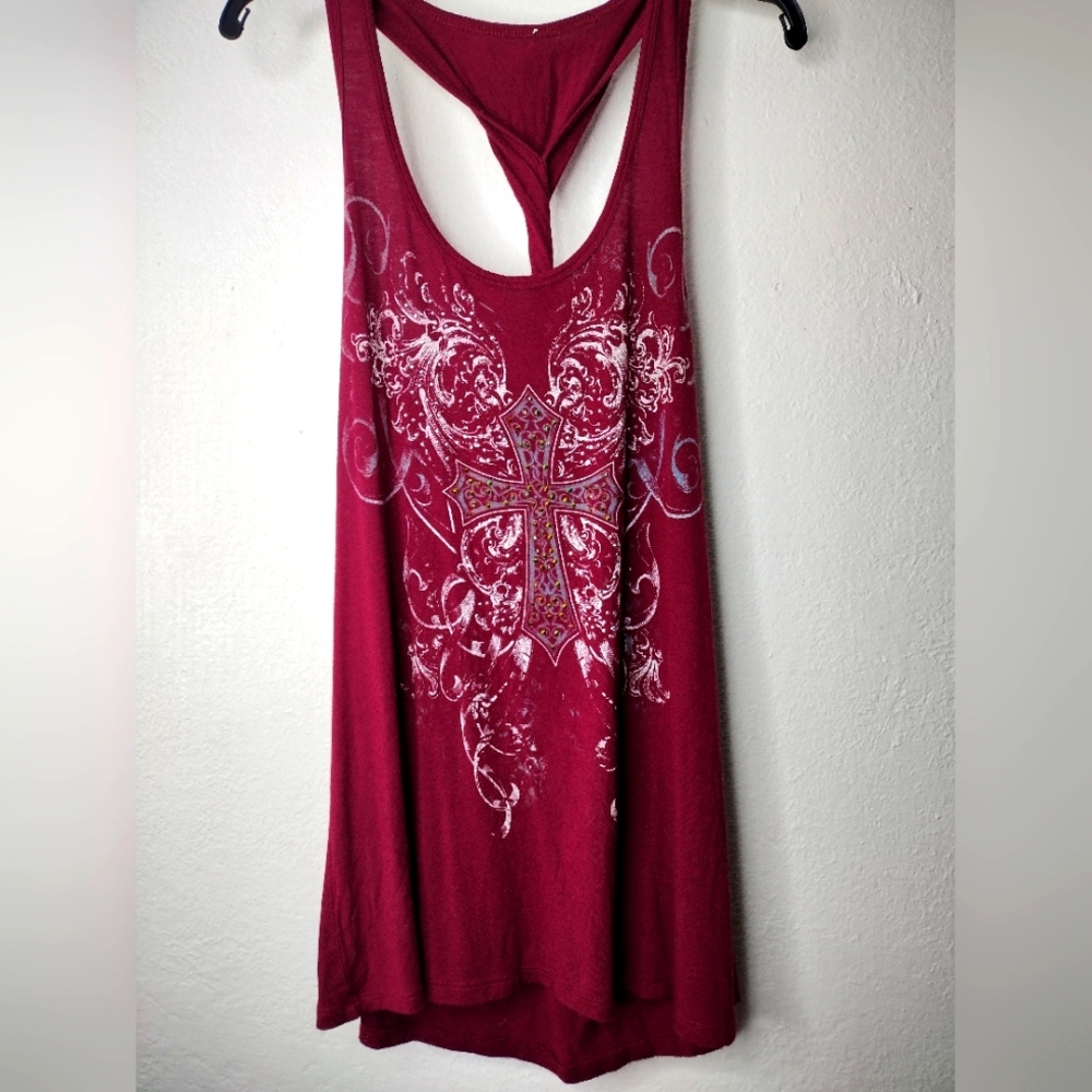 Women's cross studded top